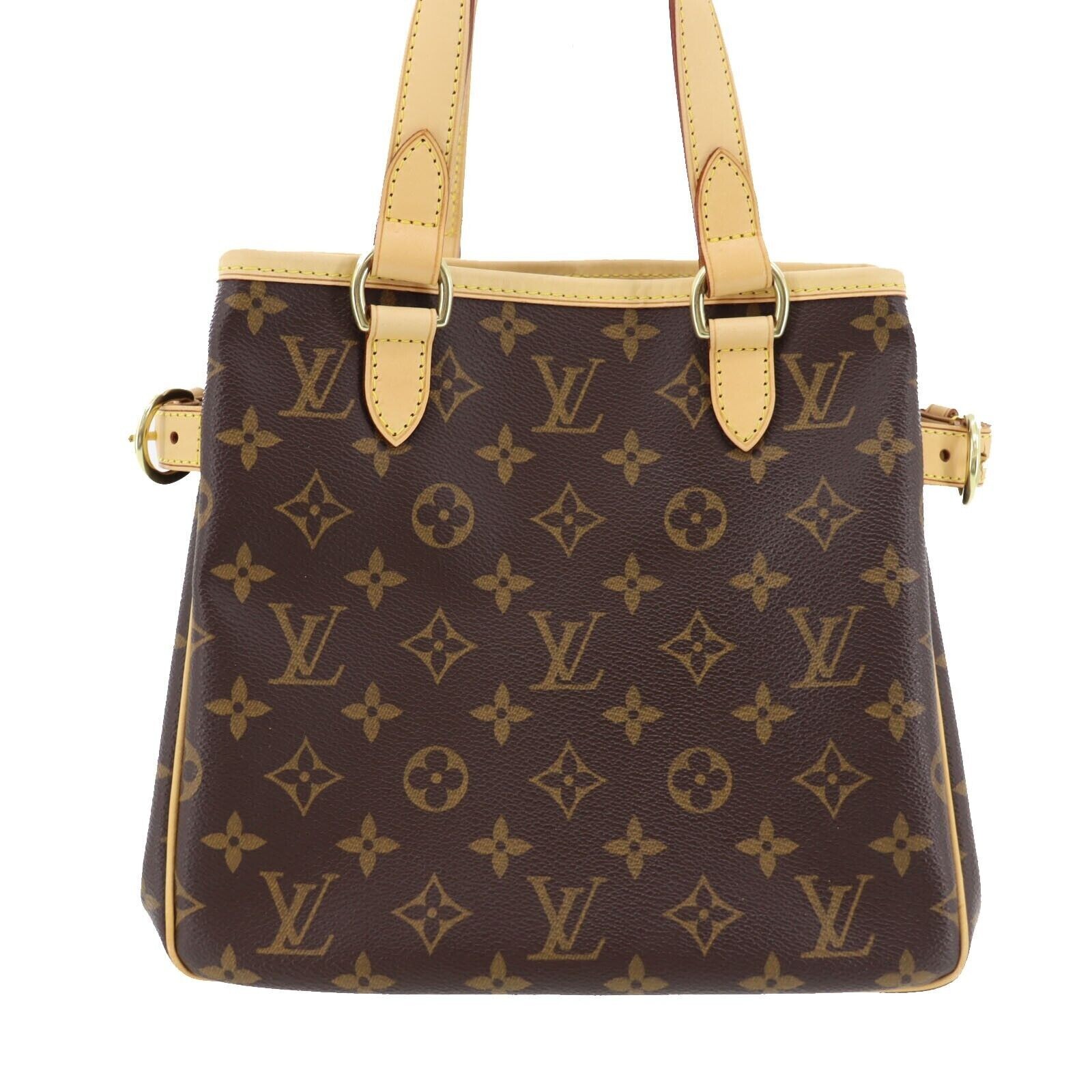 LOUIS VUITTON LV Batignolles Used Tote Handbag Monogram Leather 