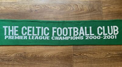 Écharpe Vintage FC Celtic 2000/2001 - Vert, état Très Bon 4+/5