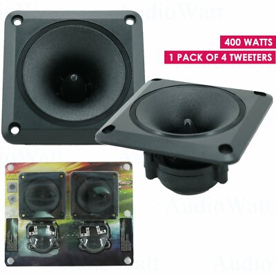 EMB PZ104 3.5'' 400 WATTS MAX POWER DISPERSION HORN PIEZO TWEETERS - 1 PACK OF 4