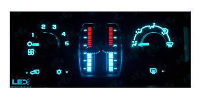 3-06 Ice Blue DiY Led Upgrade Kit Climate Control Hvac GM Silverado Sierra Yukon