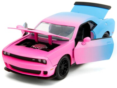 Jada 1:24 - 2015 Dodge Challenger SRT Hellcat Pink and Blue 