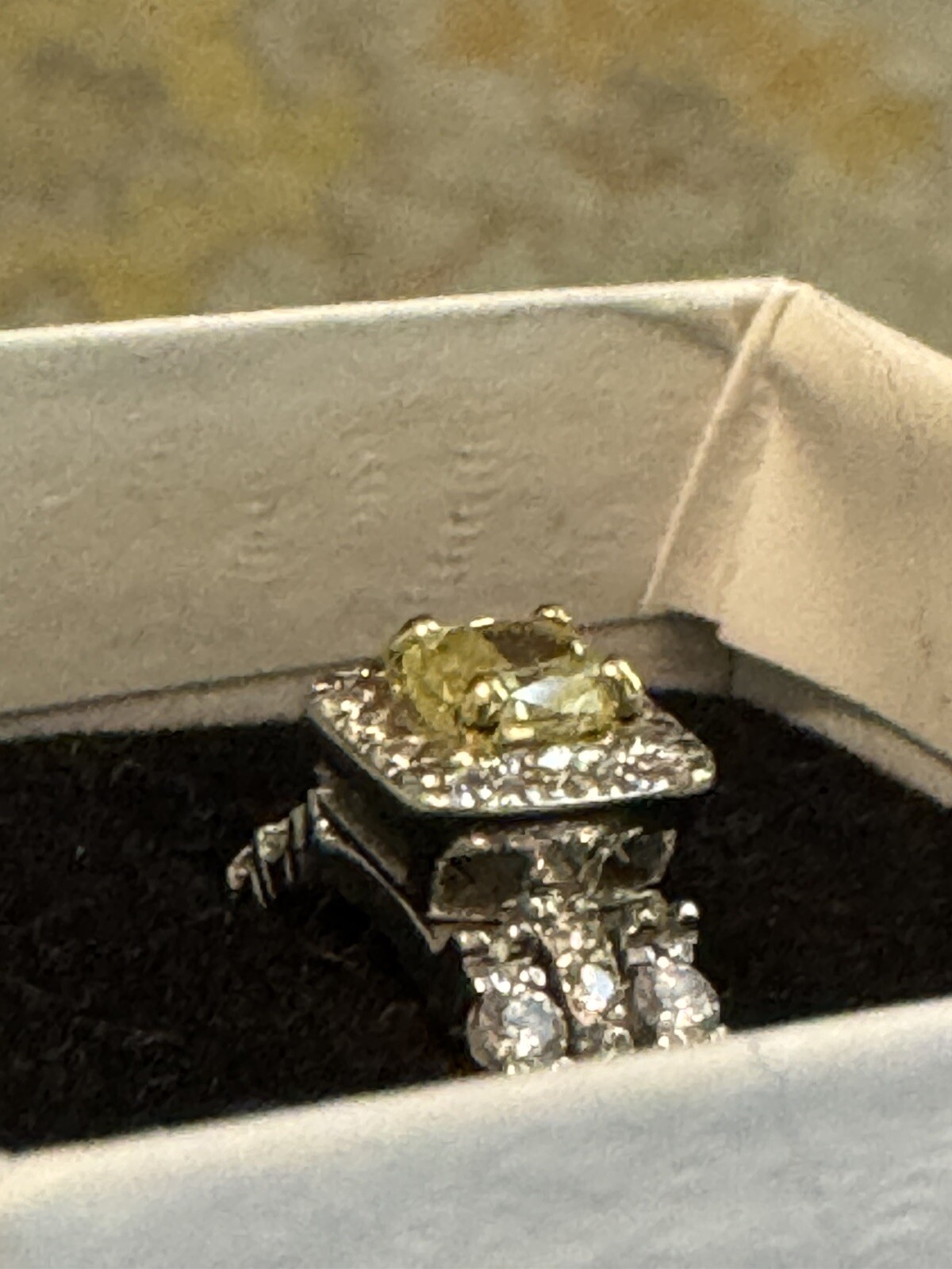 Diamond Ring Natural Cushion Certified - image 5