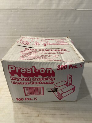 300 Pcs PREST-ON PRESTON DRYWALL SHEETROCK CORNER-BACK FASTENER BRACKET