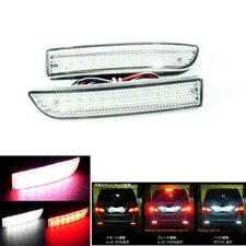 2x Clear Lens LED Rear Bumper Reflector Brake Light For 2006-2012 Toyota Rav4