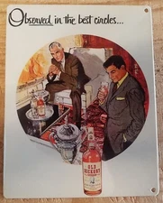 Old Hickory vintage Kentucky bourbon label ad reproduction steel sign bar decor