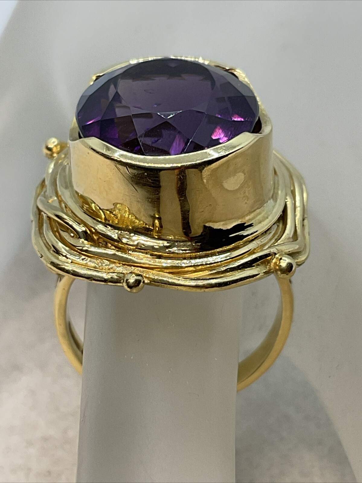 IMPRESSIVE MASSIVE Solid 18K (750) Yellow Gold Am… - image 15