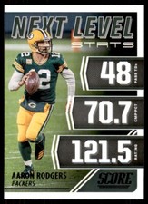 2021 Score Next Level Stats Aaron Rodgers Green Bay Packers #NL4