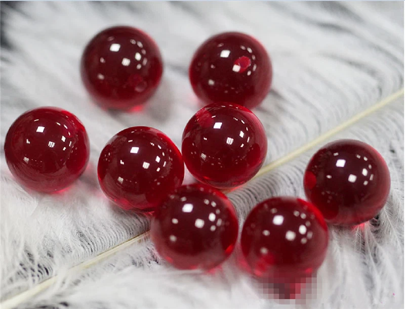 Top Quality Round Bead Pigeon Blood Red Corundum Ruby Lab-Created AAAA+Loose Gem - Image 2 of 4