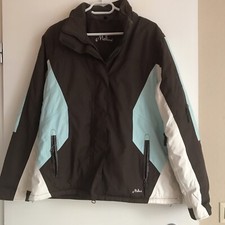 Skijacke Damen Gr. XL von Mellini, guter Zustand, - Farbe: weiß, braun, Türkis