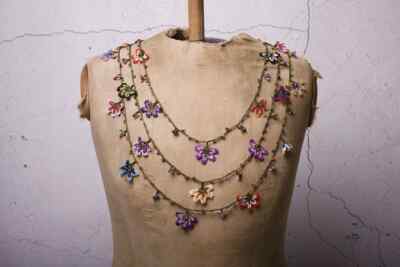 Oya Crochet Necklace Needle Lace 127.95'' BRAND NEW FAST Shipment saime-002