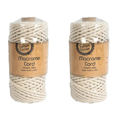 New 2x 45 Meters TWISTED MACRAME Robe Craft 4mm BULK | eBay