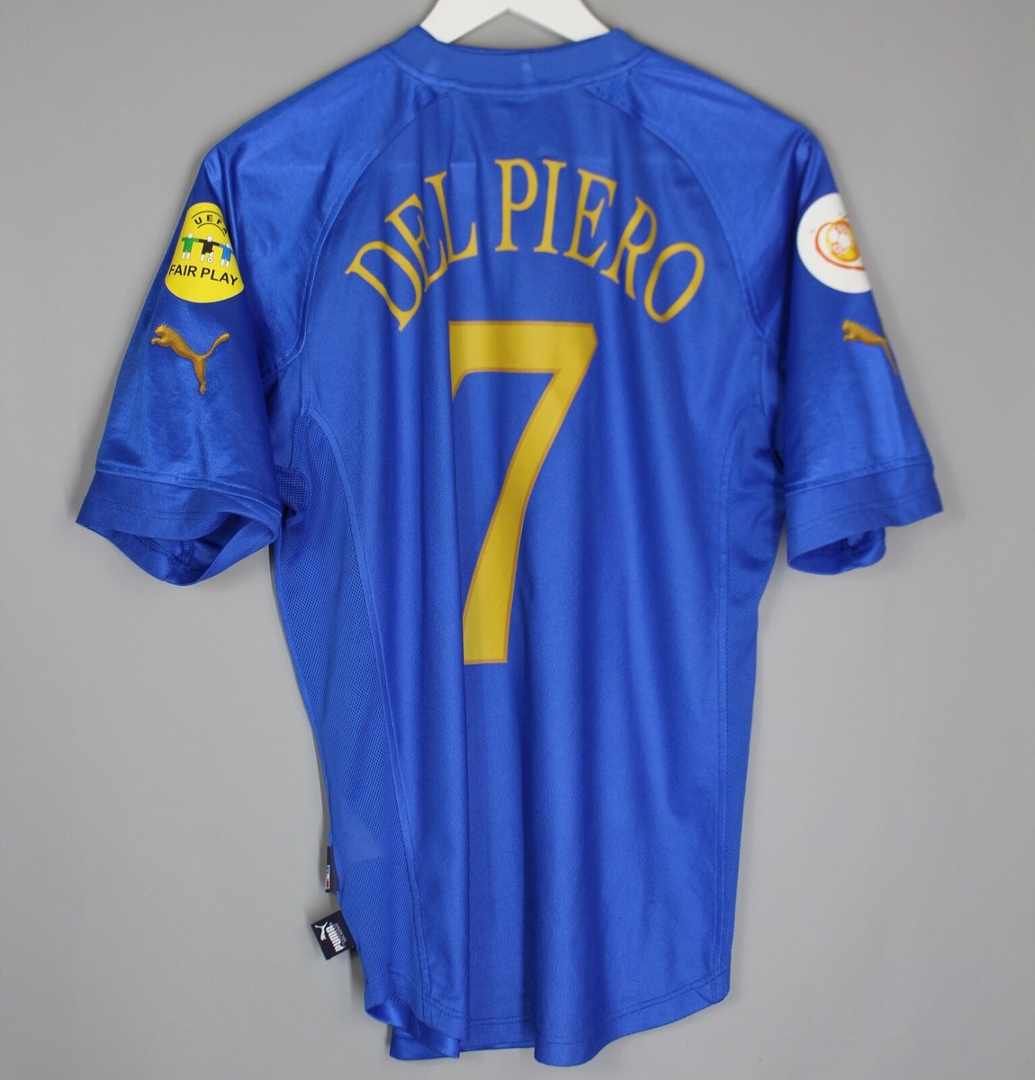 PUMA イタリア代表 04/05 デルピエロ ゲームシャツ サッカーシャツ ITALY NATIONAL TEAM 2004 2005 EURO FOOTBALL SHIRT HOME JERSEY #7
