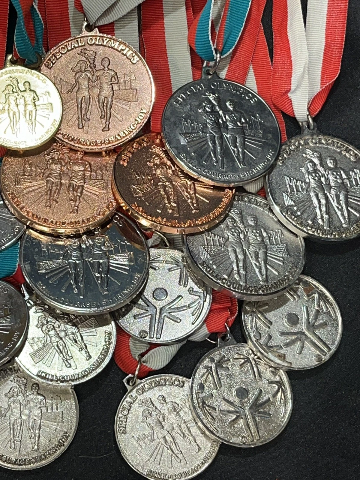 Lot Of 99 Special Olympics Gold Silver Bronze Metal Medal Medallion Awards  image 8