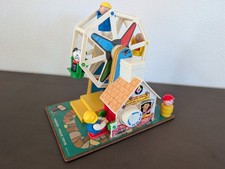 Vintage Fisher Price Little People Music Box Ferris Wheel 969 Toy Lot Works