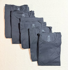 5-Pack Fruit of the Loom Platinum Men's Black Crew Neck T-Shirt 4XL