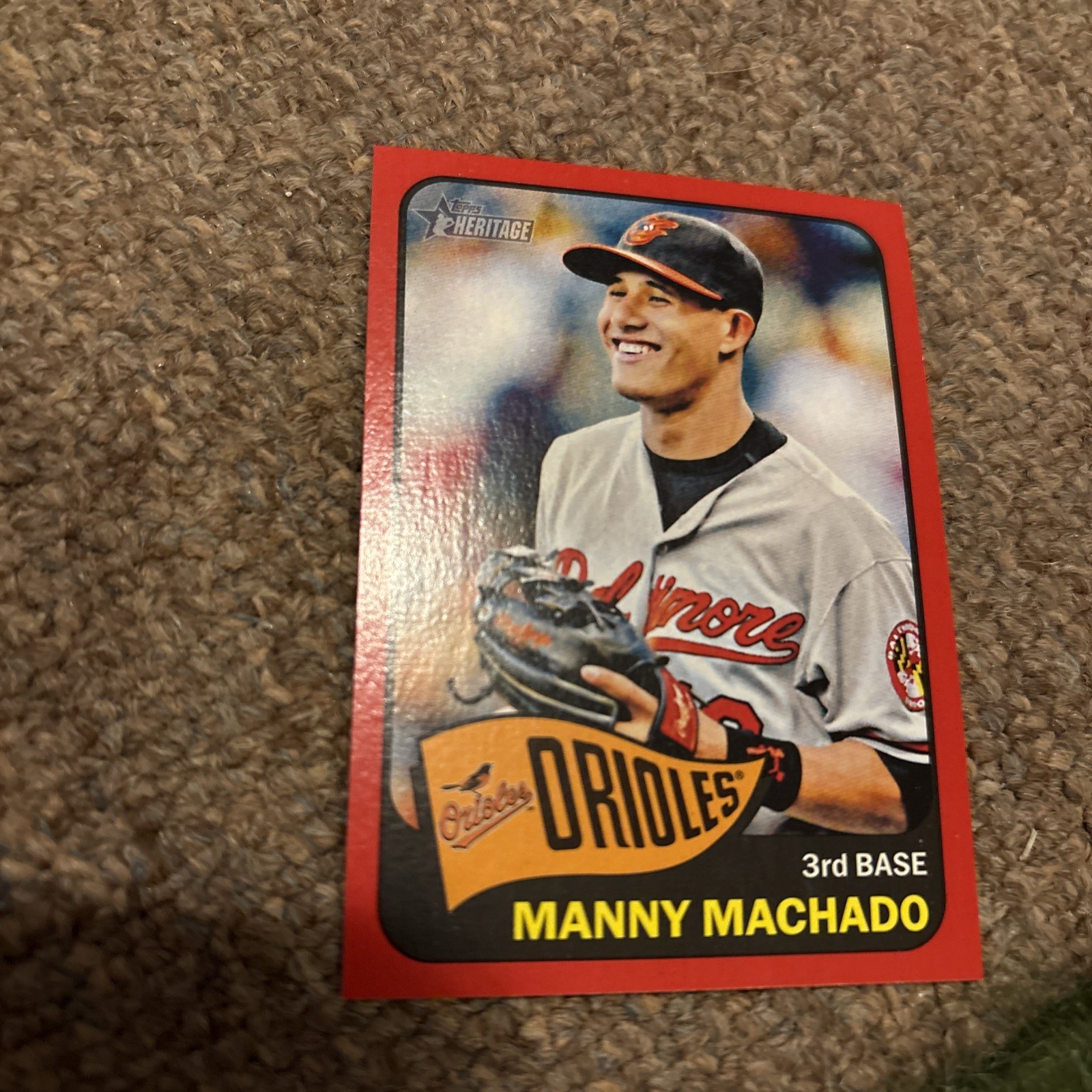 2014 Topps Heritage Manny Machado #150 Red Border Baltimore Orioles