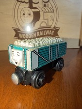 RICKETY  THOMAS FRIENDS TRAIN WOODEN  2000 BLUE TROUBLESOME TRUCK  Playworn 