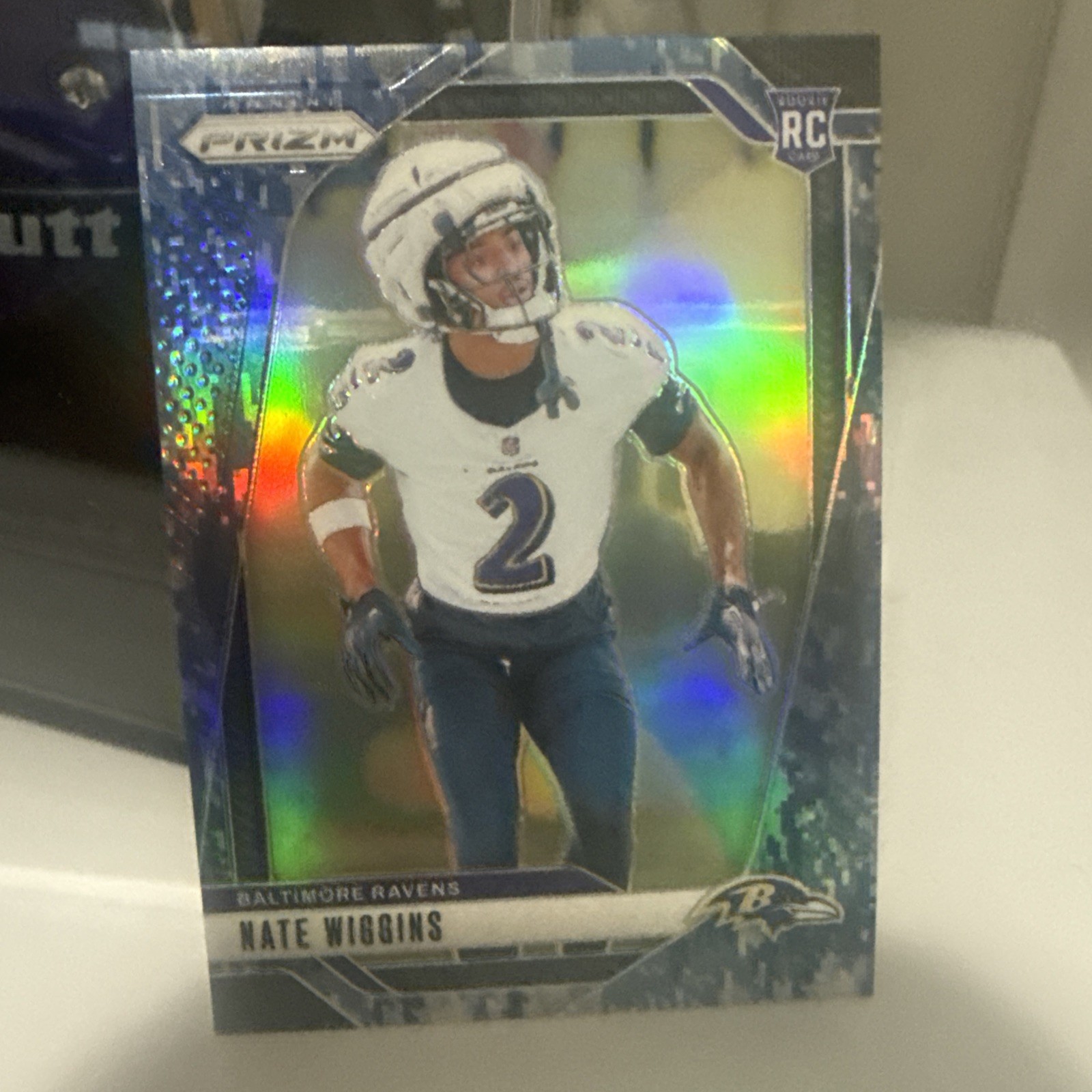 2024 Prizm Nate Wiggins Navy Camo Prizm Rookie 16/25 RC SSP #380