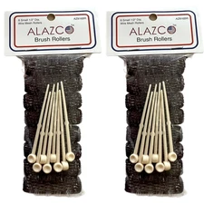 16 Pc Vintage Style Hair Roller Mini Small Brush Rollers Mesh Curlers Bristles 2