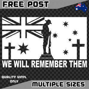 Anzac Day Decal Sticker - Australian Military Patriotic Vinyl Car Sticker - Glossy Finish