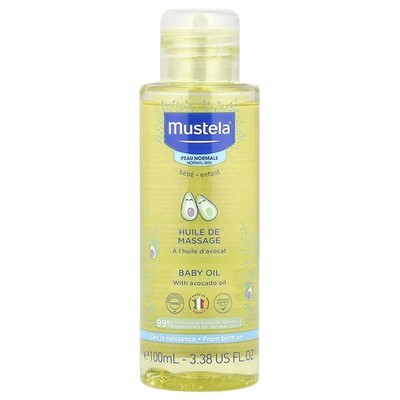 Baby Oil with Avocado Oil, 3.38 fl oz (100 ml)