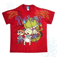 Vintage 90s Nickelodeon Rugrats Cartoons TV AOP All Over Print YOUTH T-Shirt