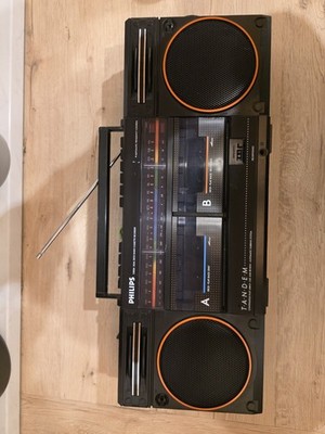 Ghettoblaster Philips D 8334 Boombox Super Tandem Vintage Kassettenrekorder 80er
