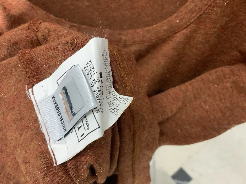 Camiseta para mujer DOLCE & GABBANA naranja mezcla viscosa logotipo media manga talla XS.PEC Foto 4 de 4