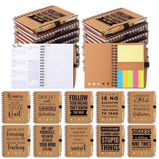 60 Pcs Employee Appreciation Gifts Bulk - 30 Sets Inspirational Spiral Notebo...
