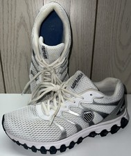 K Swiss Tubes Women s Athletic Training Laced Up Shoes White Black Sz 7