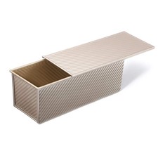 Monfish Pullman Loaf Pan w/ Lid, Non-Stick, Champagne Gold, 2.2lb Large Toast Mo