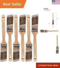 6-Pack 1.5" Angle Sash Paint Brushes for Perfect Cutting-In   Durable  Reusable