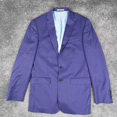 Charles Tyrwhitt Blazer Wolle Blau Slim Fit Größe 38 L Herren Super 100s