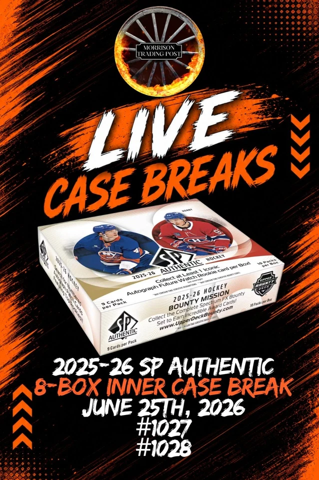 2025-26 Upper Deck SP Authentic CASE Breaks #1027 & #1028