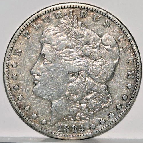 Nice 1884 S Morgan Silver Dollar Circulated Uncertified 26.5 grams Maybe VF L@@K