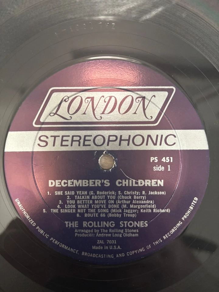 Rolling Stones December's Children US Stereo LP w/Sticker Open In Shrink RARE! - Image 4 of 4