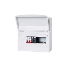 MK Sentry YS5708SMET 4 Useable Way Main Switch RCBO Consumer Unit with SPD