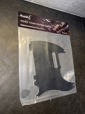 MUSICLILY Black 3-Ply For Fit Fender Telecaster 5-Hole Guitar Pickguard W Screws