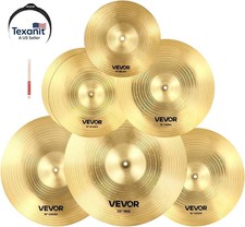 Cymbal Pack, 7 Pieces Cymbals for Drum Set, Alloy Cymbals Drum Set Includes 14"
