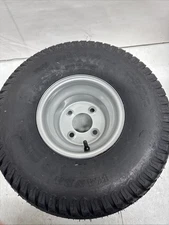 Silver 20x10.00-8 Lawn Mower Tire and Rim (Compatible with Husqvarna)