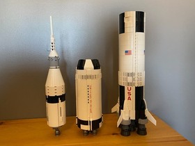 LEGO Ideas NASA Apollo Saturn V 92176 Used Incomplete Rocket Build Only