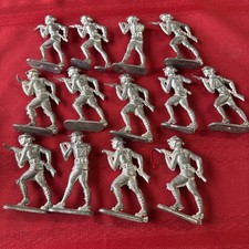 Lot Of 13 Vintage Soldiers Heavy Pewter 3  Tall