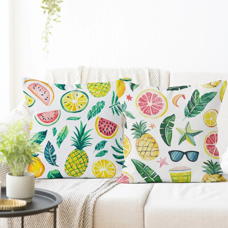 Funda de almohada tropical de verano dulce para sofá funda de almohada funda de cojín de 4 Foto 2 de 4