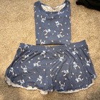 Disney Stitch 2 pc New Shorty Pajama Set Blue 2X (18W-20W) Knit Stretch — photo 2