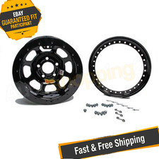 Aero Race Wheels 53-184730b 15x8 53 Series Black Steel Beadlock Wheel
