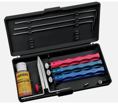 Lansky Standard Precision 3-Stone Knife Sharpening System + Clamp - LKC03 NEW