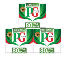 PG Tips Original Tea Bags - 3 Cases x 80 Tea Bags (240 Total)