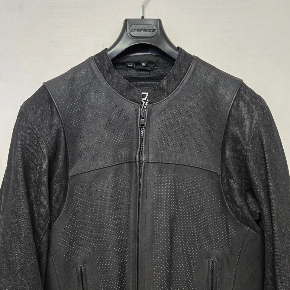 Speed And Strength Pound and Ground Leather/Denim Jacket Black Medium *DISPLAY* Foto 2 de 4