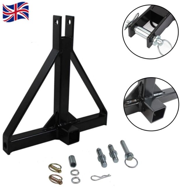 3 Point Linkage Tow Hitch Compact Tractor Triangle Frame Dual Hitch Tow Cat 1 UK