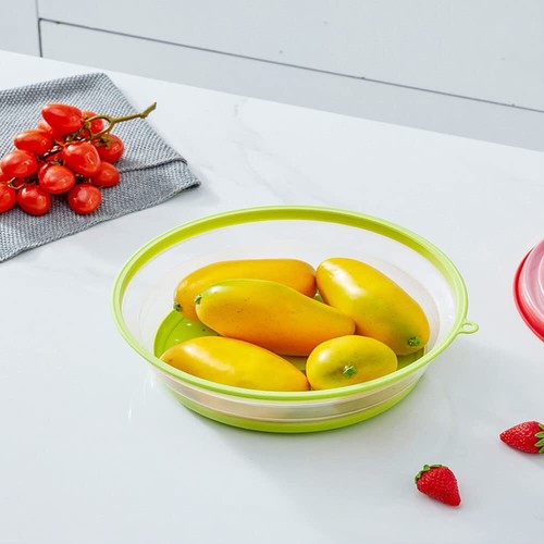 Collapsible Microwave Splatter Cover For Food With Silicone Mats 10.5 Inch Dishw - Picture 4 of 7
